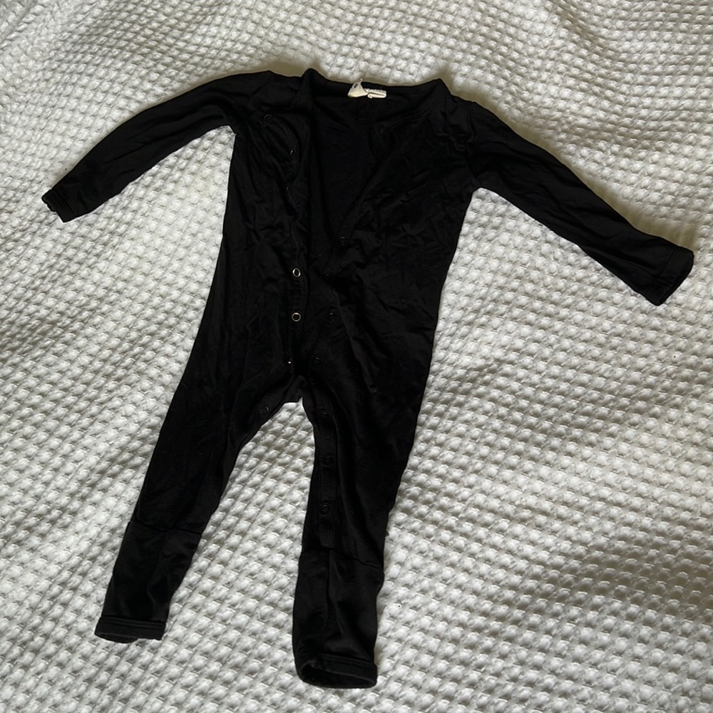 Kyte Baby Button Romper Black 12-18m